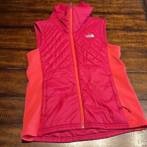 North face pink vest